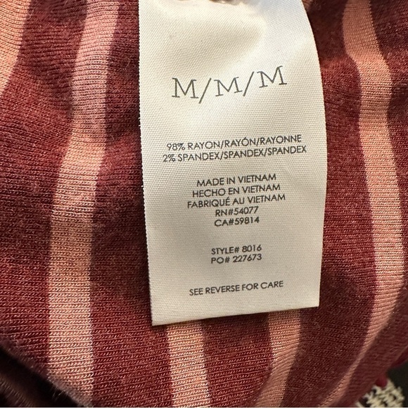 Cabi Tank Women's Soft Stretchy Medium Mulberry pink striped Limited Release - Picture 16 of 16